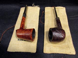 LOT TEN VINTAGE WOODEN HAND CARVED SMOKING PIPES - LOT INCLUDES VARIOUS TYPES OF